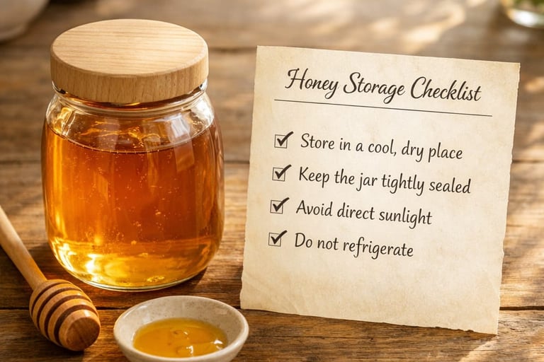 honey storage checklist