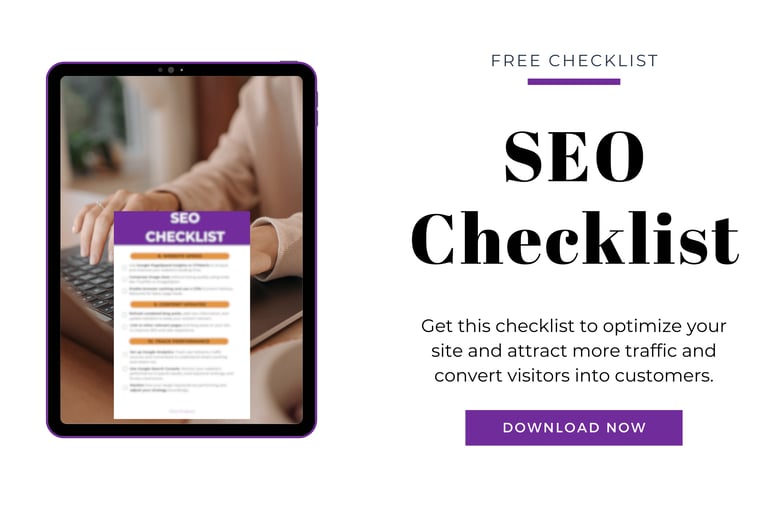 Free SEO checklist image banner