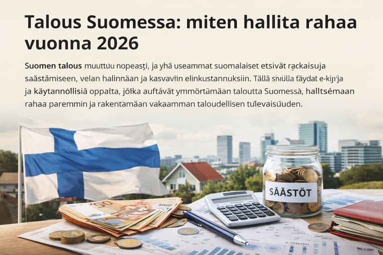 talous suomessa raha säästäminen velka suomi
