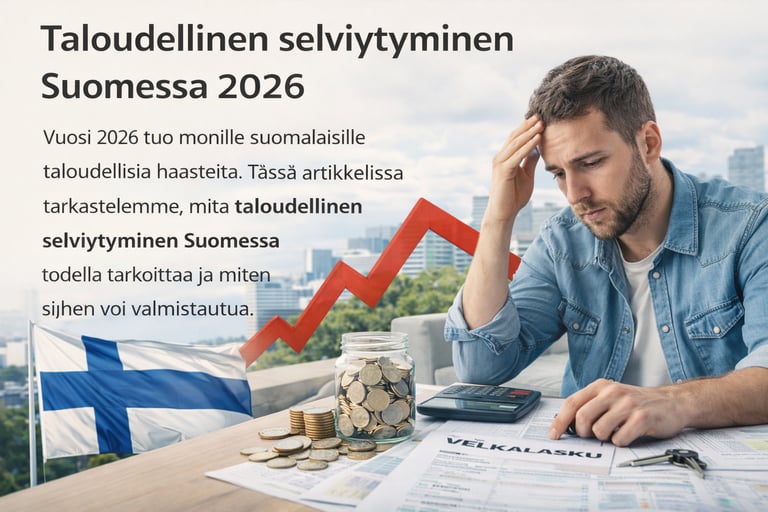 Taloudellinen selviytyminen Suomessa on yhä vaikeampaa. Lue, miten hallita rahaa, vähentää talousstr