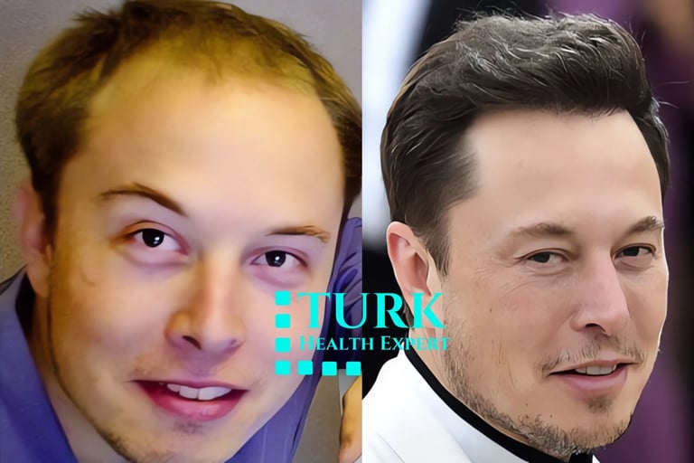 elon musk before and after hair transplant