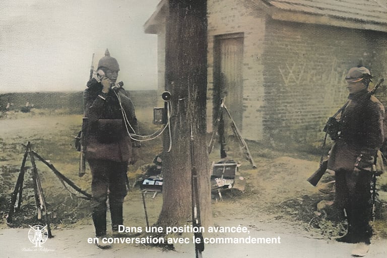 Avant poste équipé d'un téléphone