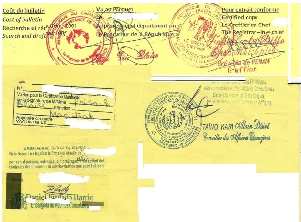 Legalización de un documento