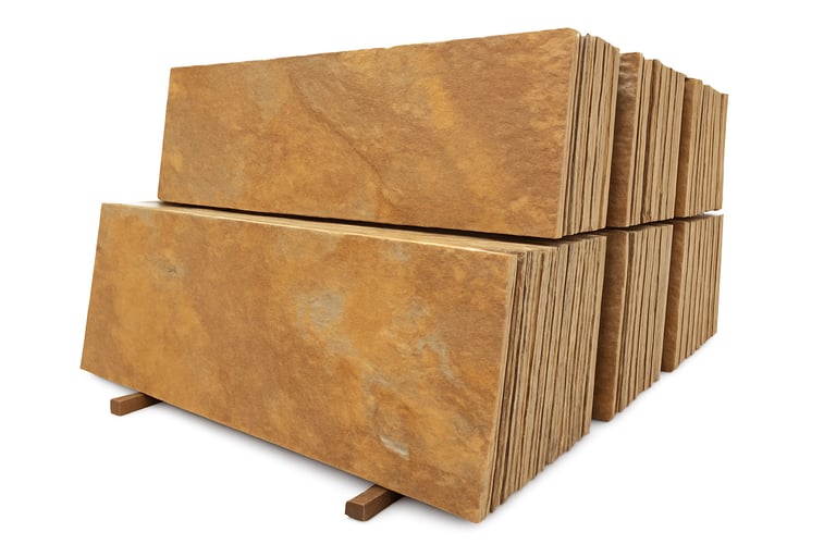 a stack of brown and tan colored natural stone for elevation