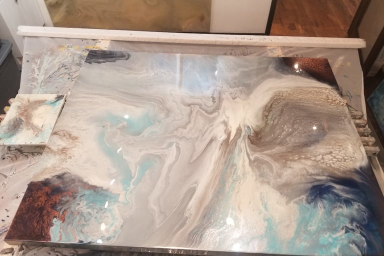 The making of Trilogy a tryptych - Artist- Renn