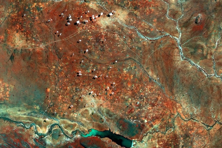  ESA / Copernicus Sentinel-2A , showing Central District of Botswana