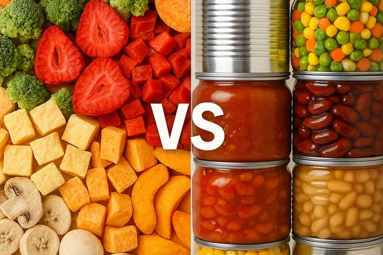 freeze dried food vs canned food