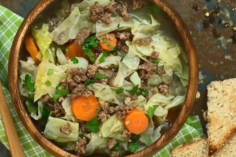 wooden bowl with thm s recipe spicy sausage soup