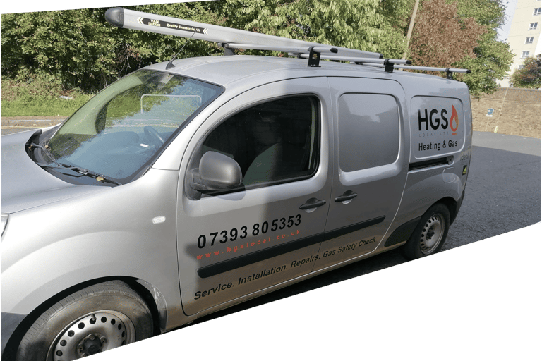 HGS Local Ltd gas engineer van parked in Bradford