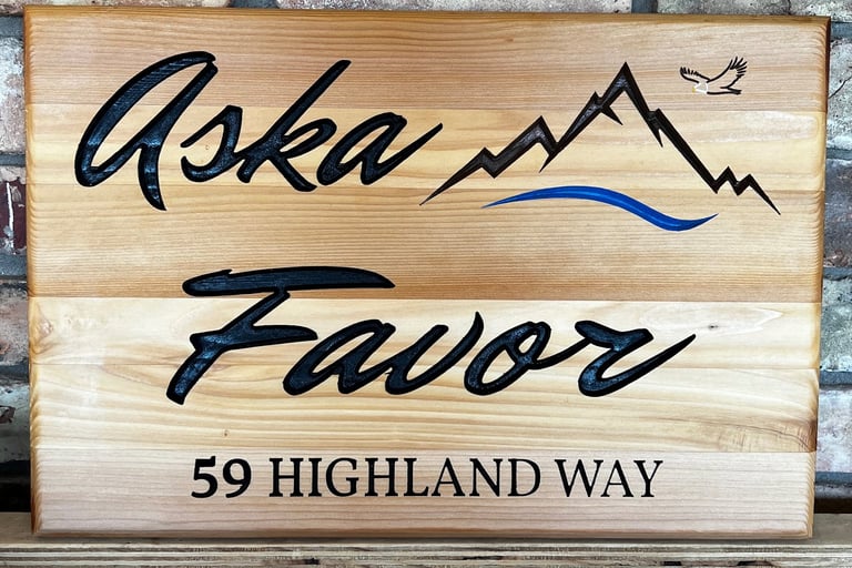 cabin sign