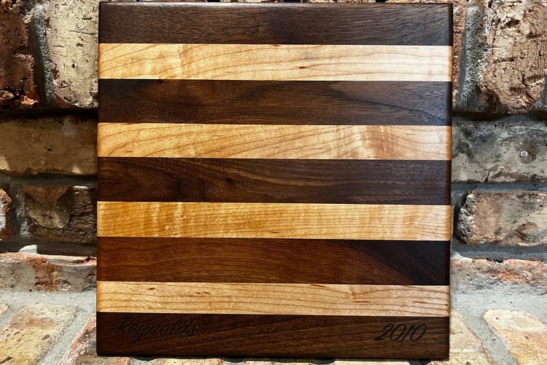 walnut maple stripes