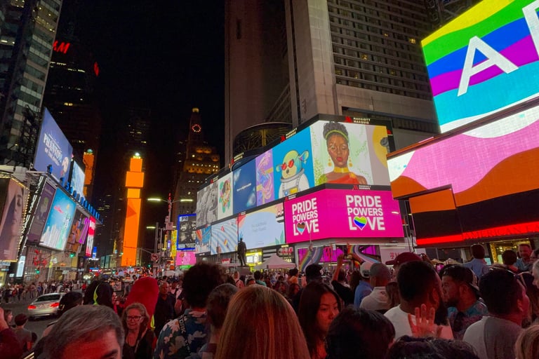 Space Suit Bush Baby at Times Square Angle 2