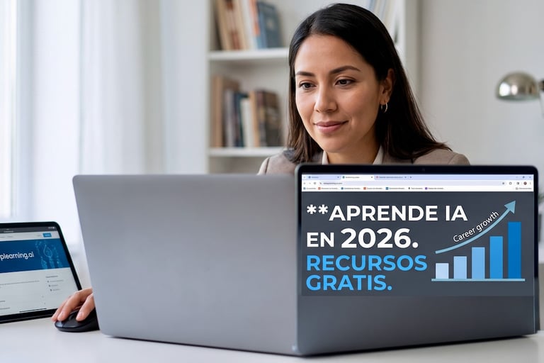 Una profesional aprendiendo inteligencia artificial en el 2026