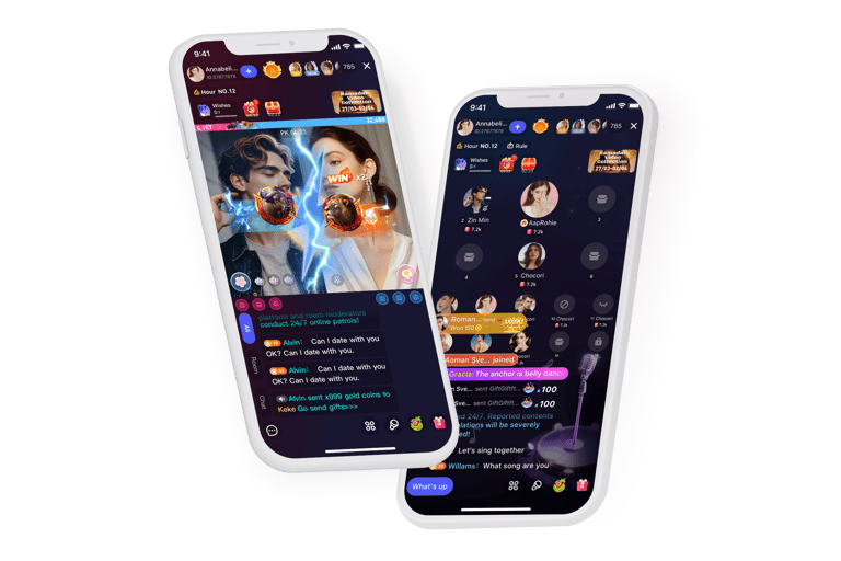 Live match and group party between friends on POPPO Live platform