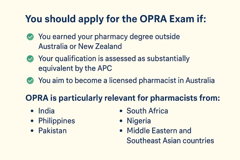 Who should apply for OPRA exam 2025