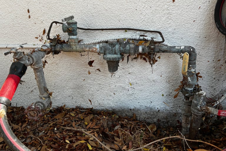 Before Pipe replacement service in Culver City by licensed plumber