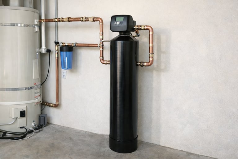 Whole house water filtration system installed in Culver City home