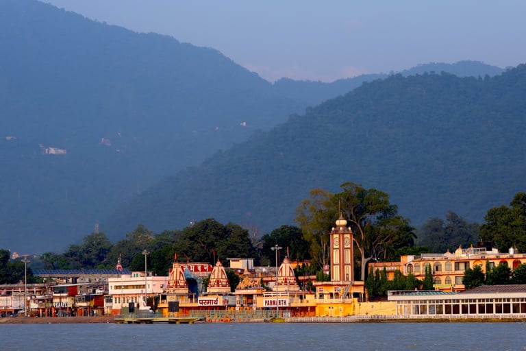 Parmarth Aashram on the banks of River Ganga
