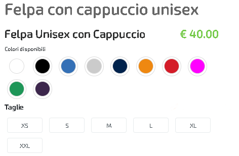 prezzo felpa con cappuccio unisex