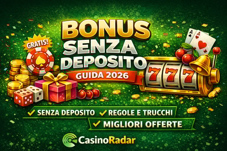 bonus senza deposito guida casinò online 2026