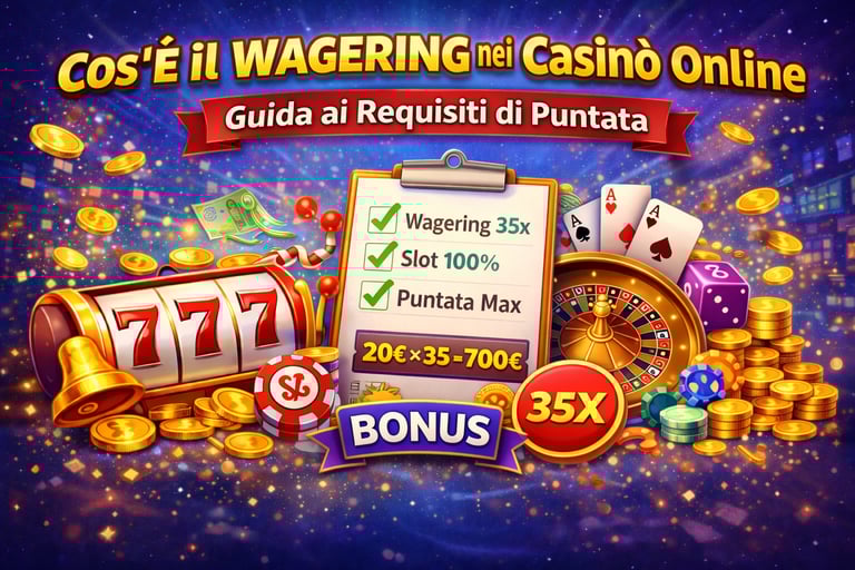 cos'è il wagering nei casinò online