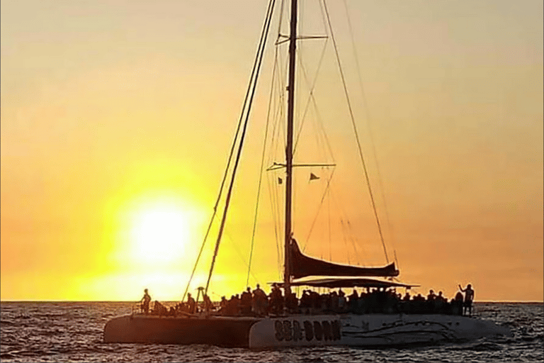 A sunset sailing tour on the SEA-BORN catamaran in Madeira.