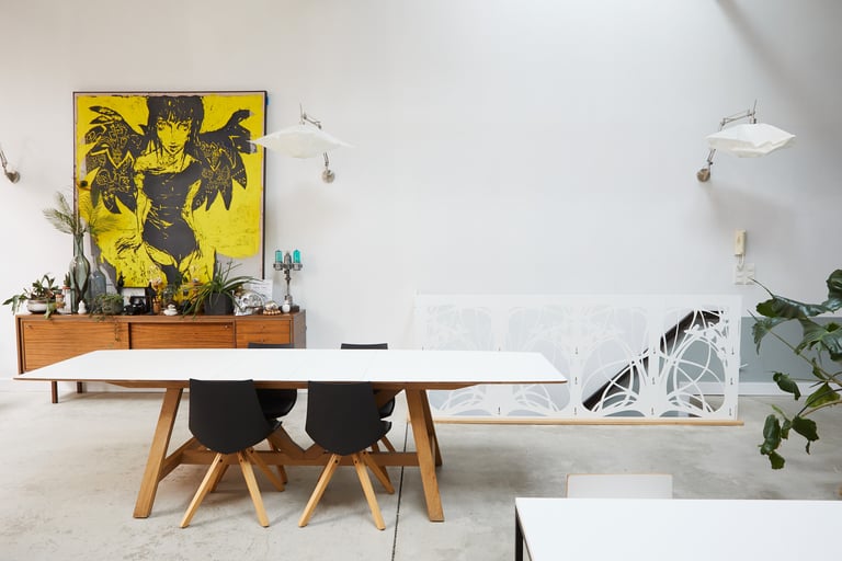 grande table de travail studio photo culinaire delisioux