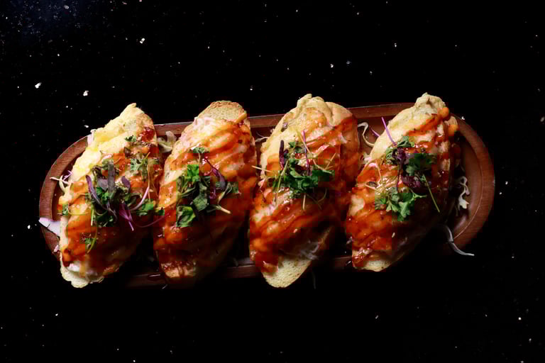 Crab Toast on French Baguette at Cloud 9 Las Vegas