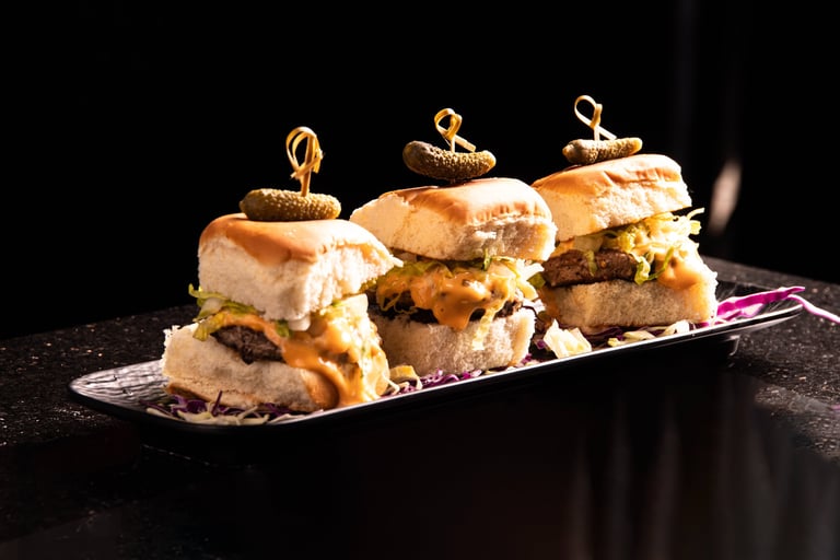 Wagyu Sliders at Cloud 9 Hookah Lounge Las Vegas.