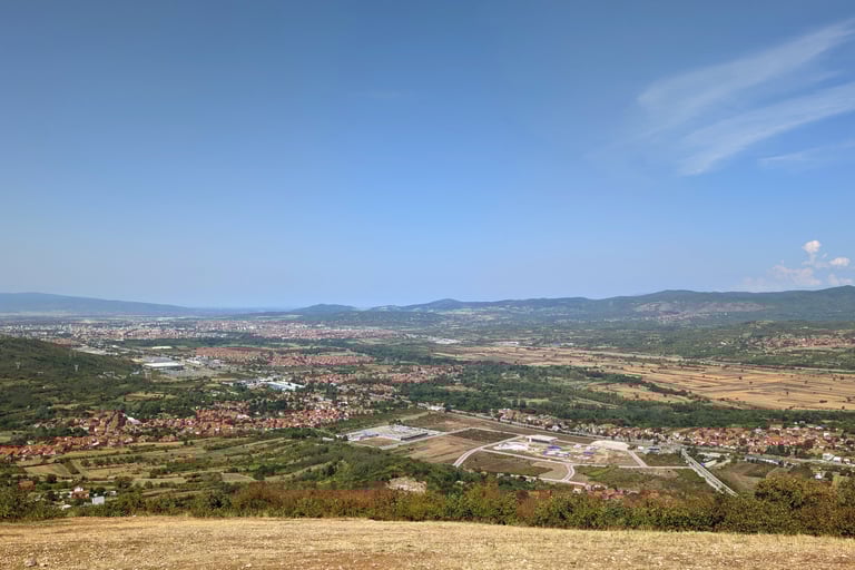 a city view from Park Niska Banja in Nisk Banja, Serbia