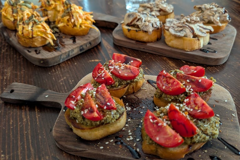 bruschetta from Chaduna in Tbilisi Georgia 