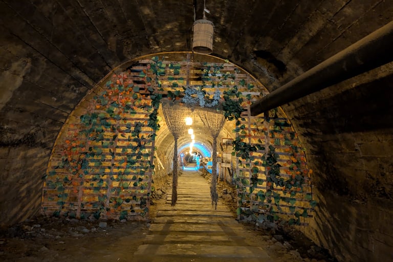 hidden underground tunner in Old Town in Tbilis Georgia