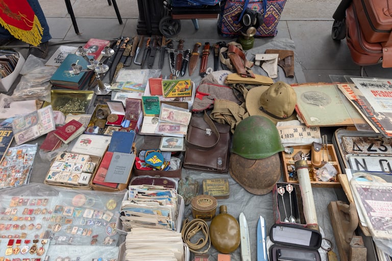 soviet memorabilia from Dry bridge Flea Market in tbilis Georgia 
