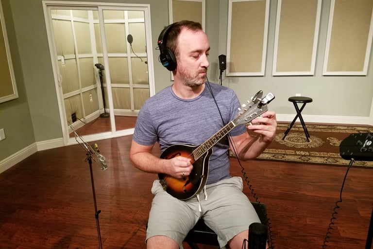 Ryan Bull plays mandolin