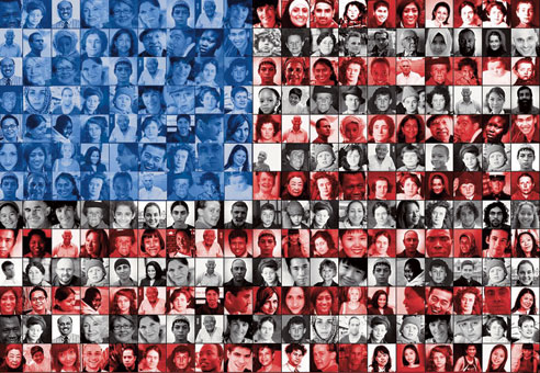 Immigrants make up the U.S. flag