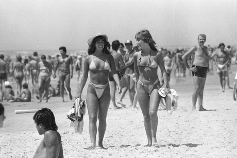 In 1985, the Asa Delta bikini (high-leg cut).