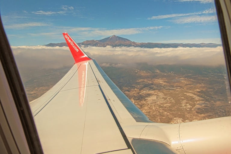 Vista aerea de la isla de Tenerife