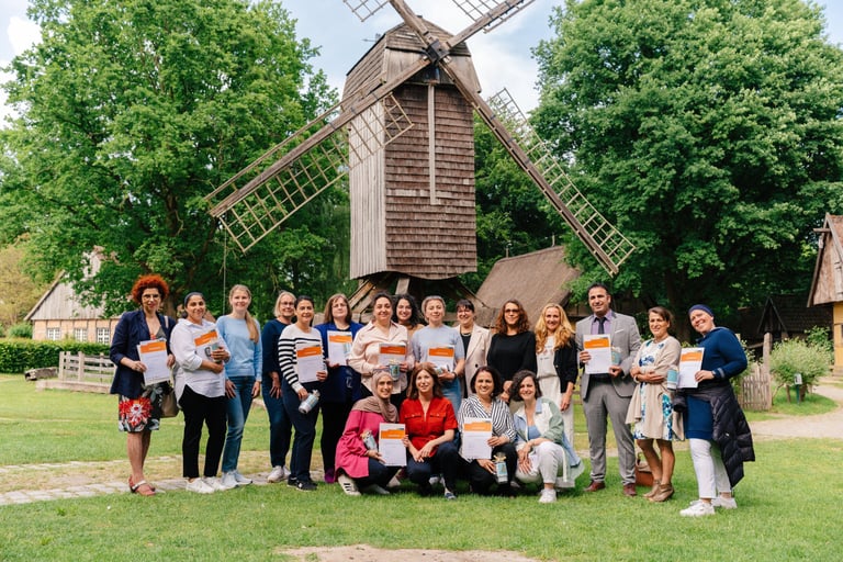 Imagen de las mediadoras del centro de integración de Münster. Sprachmittler:innen des KI Münster.