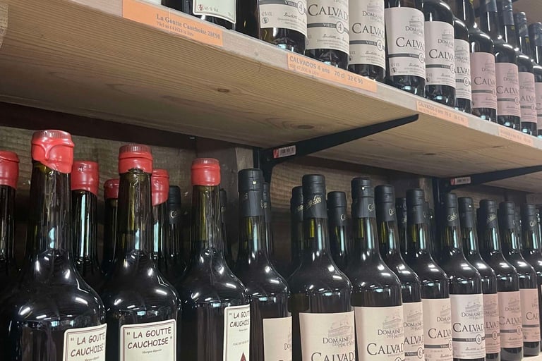 Boutique calvados de l'ecomusée de la pomme et du cidre