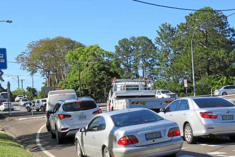 Myall St and Elm St intersection courtesy Courier Mail online, 2018