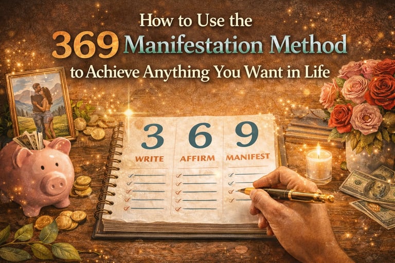 Learn how to use the powerful 369 manifestation method to attract love, money, health, and success. 