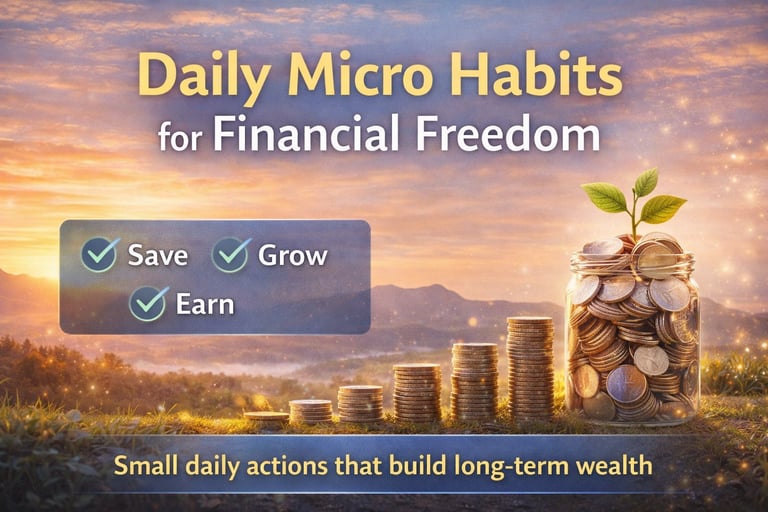 Discover simple daily micro habits for financial freedom that improve saving, spending, and mindset.