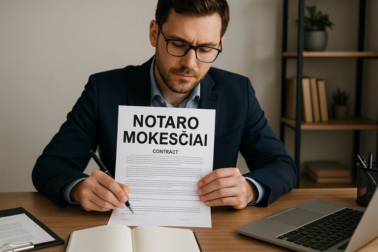 notaro mokesciai