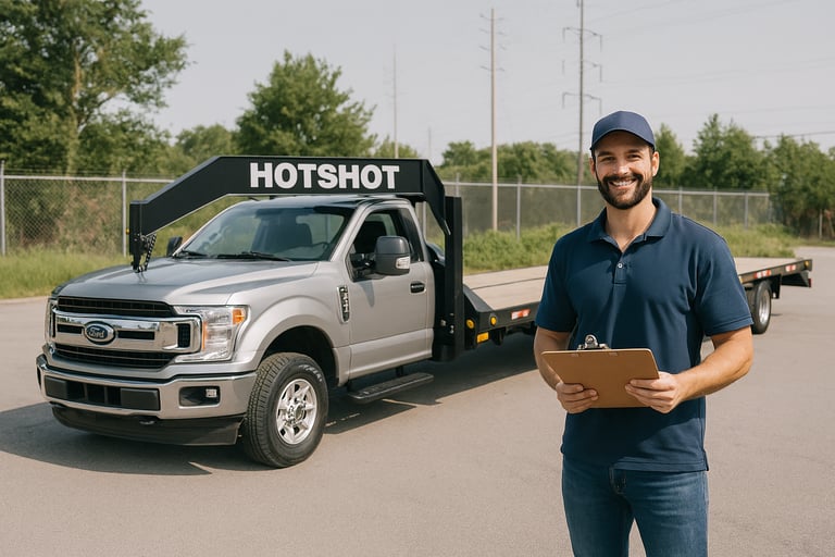 Hotshot driver reviewing federal compliance starter kit preview pages