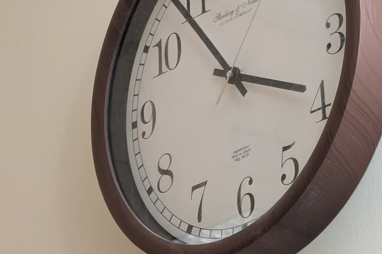wall clock at Duke Health