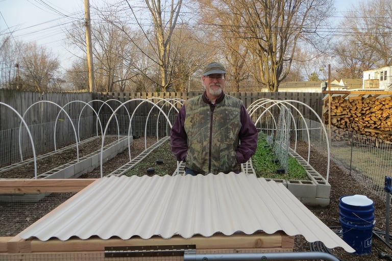 roofing the rabbit tractor