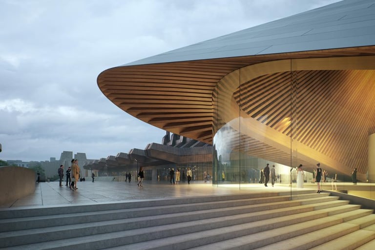 The Opera & Ballet Theatre of Kosovo will house four performance halls and a new public plaza in the