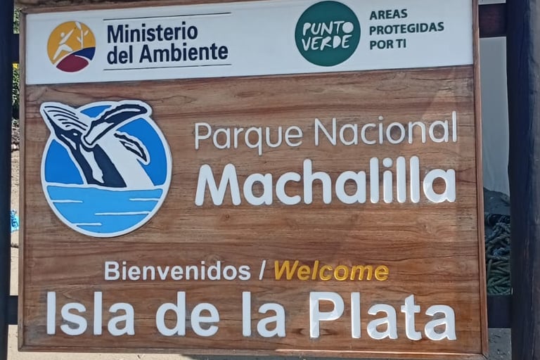 Cartello di benvenuto a Isla De La Plata