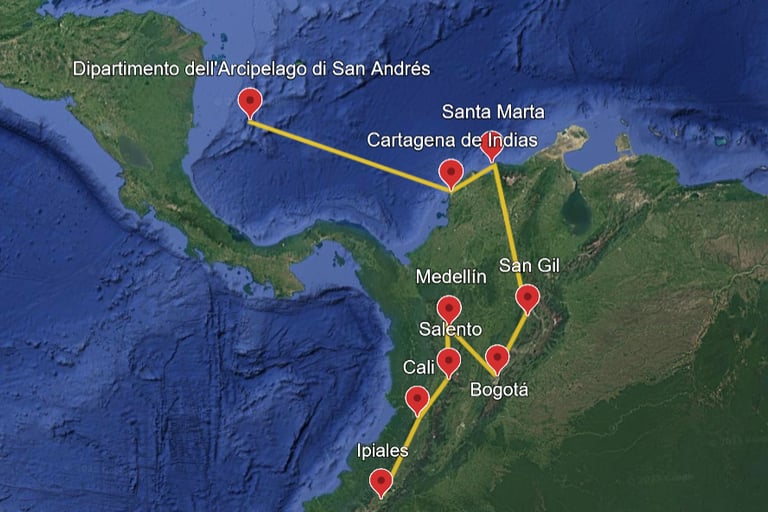 itinerario di 4 settimane in Colombia