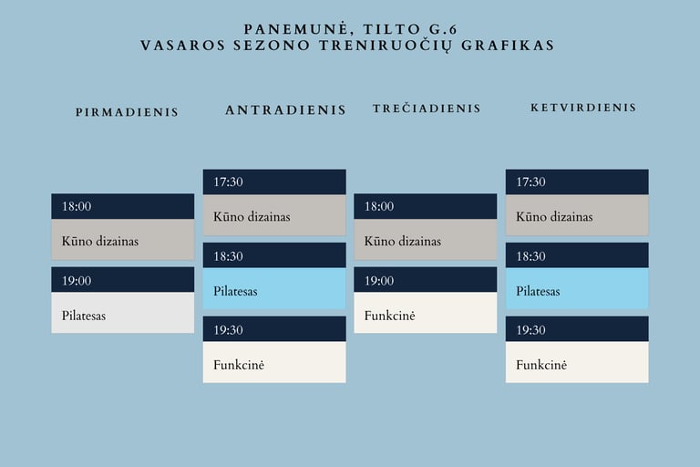 grupinėss treniruotės panemunėje